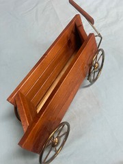 LOWER PRICE! HOMCO wood & metal Whimsical Wagon, hang on wall or set on table