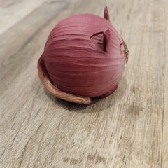 Home Grown Enesco Red Onion Smiling Cat Figurine 2005 Anthropomorphic Veggie