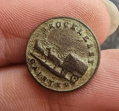 Brocklesby Caister Button Cufflink Early Transport / Livery / Advertising Find