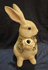 Fitz & Floyd Fauna and Flora 2003 Teapot Rabbit Tea Bunny Spring RARE