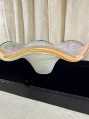 Vintage Murano Hand Blown Art Glass Centerpiece Bowl