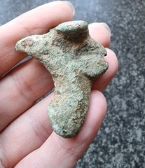 Rare Roman Candlestick Holder Zoomorphic Antique Metal Detecting Find AD 100-300