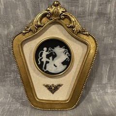 Vtg LIMOGES CAMEO 2 Greco Roman Florentine Gold Frame SUNGOTT ART STUDIOS France