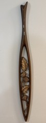 vtg mid-century cast metal hand painted set of 4 floral wall hangings decor