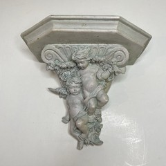 Cherub Fancy Wall Shelf Baroque Style Wall Decor Sconce Style Roses