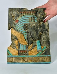 King Tutankhamun Egyptian Plaque Relief Saqqara Tomb Temple Art