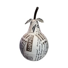 Handcrafted Word Art Covered 15″ Decorative Pear Folk Art Decor French Country