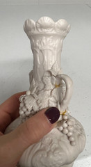 Parian Vase with Botanical Adornments