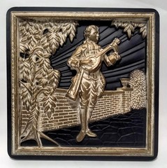 Cameo Wall Plaques Victorian Style Set Of 2 Wall Art 3D Raised Relief Plastic