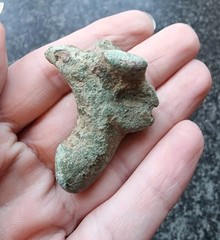 Rare Roman Candlestick Holder Zoomorphic Antique Metal Detecting Find AD 100-300