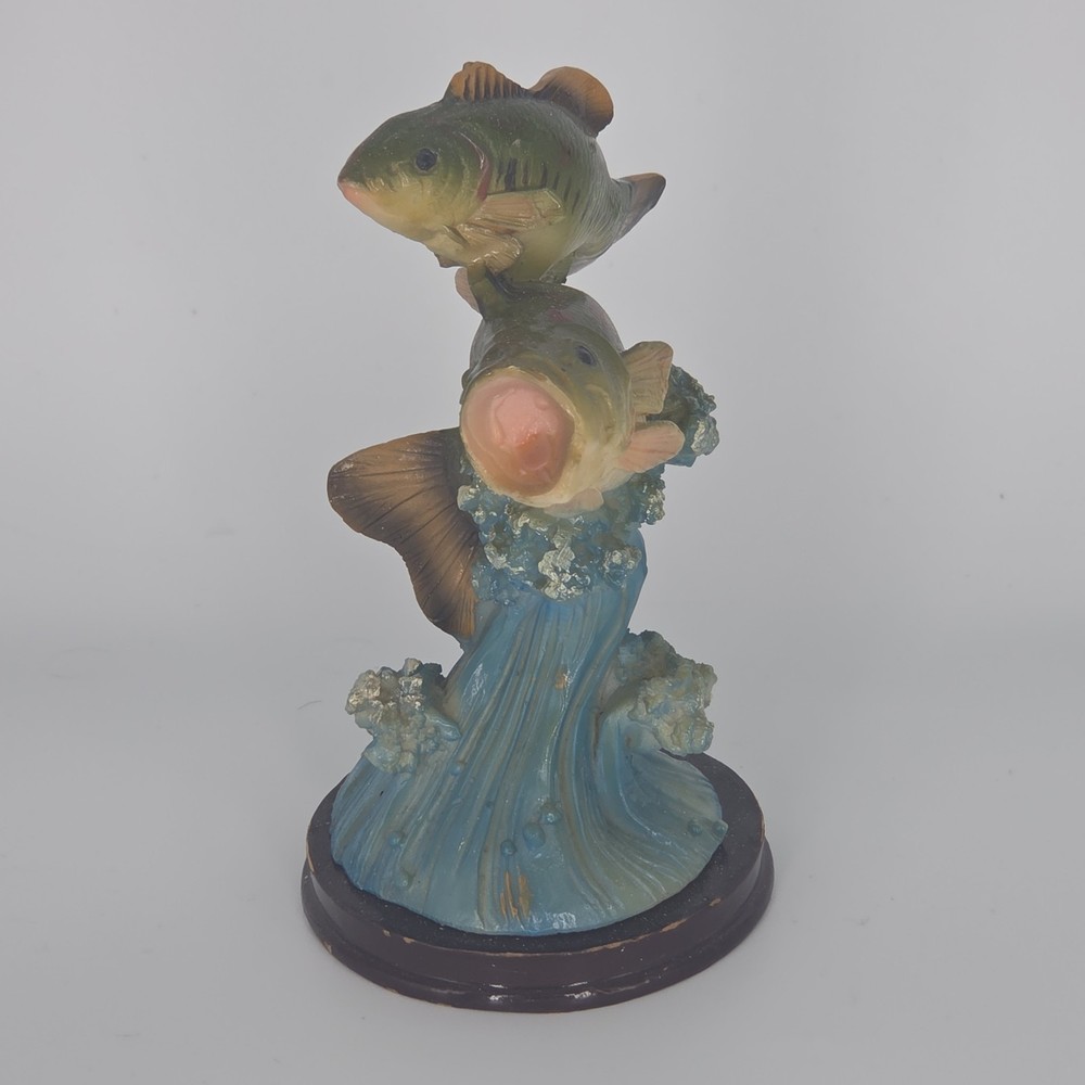Freshwater Bass Figurine Vintage Slightly Worn Nice Tabletop Display