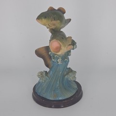 Freshwater Bass Figurine Vintage Slightly Worn Nice Tabletop Display