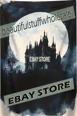 Dark Fantasy Skyline Tapestry moon castle night gothic 39X59 in