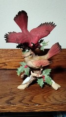 Cardinals in Winter Bird Figurine – Home Interiors 1995