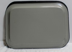 Vintage Toleware Metal Tray Lillies Flowers 17.5×12.5″ Set Of 4