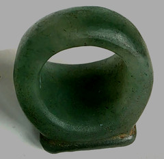 300 BC Authentic Ancient Roman hololith Ring Engraved Gemstone Depict Eagle
