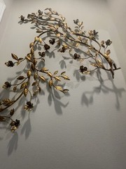 Vintage Hollywood Regency Style Gold Gilt Tole Wall Art 48” X 40”