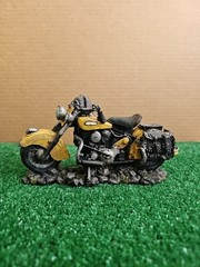 Vintage Motorcycle Figurine Replica 1949 Harley Popular Imports Desktop Yellow