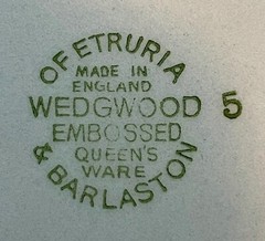 WEDGWOOD – Four Embossed Queen’s Ware Plates – United Kingdom – Circa 1950’s