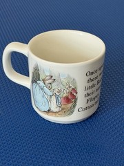 Vintage 1980s Wedgewood Bone China Featuring Peter Rabbit Plate Bowl 2 Cups
