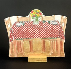 Vintage 1990’s~Bethany Farms~Wood Peg Paper Doll~Wooden Kitchen Set