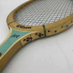 VTG 1970s Wilson Jet Billie Jean King Strata-Bow Blue 4 5/8 Tennis Racket 27″L