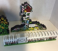 1997 SHELIA’S COLLECTABLES MY FAVORITE PLACES “SUNFLOWER FIELD” & White Fence