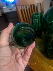 Anchor Hocking Vintage Emerald Green Pitcher & Glass Set. Made In USA