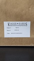 Set of 3 Kinder Harris “Ornate Chair Backs” Framed Art Prints — Vintage