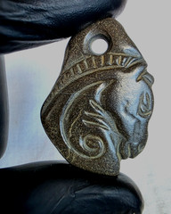 300 BC Ancient Greek Carved Engraved Gemstone Pendant Medallion Amulet Horse