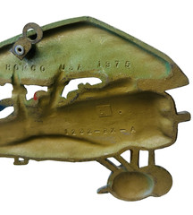 Vtg 1975/76 Homco Biplane WW2 War Airplane Metal Wall Decor USA Set of 2