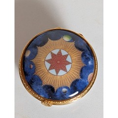 Royal Worcester Millennium 2000 Trinket Box Celestial Constellation Blue Gold