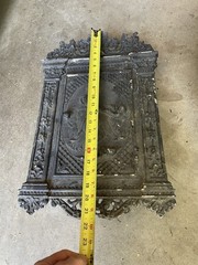 Antique Cast Aluminum Key, Mail or Vanity Wall Box with Hinged Door +