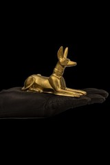 A Rare Egyptian Artifacts Of Authentic Pharaonic Statue Egyptian God Anubis Bc