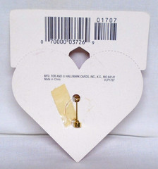 Hallmark 1990s Valentine’s Day Plastic Pin Cat Flower & Heart Bouquet Kitten