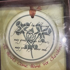 PRESSED DRIED Flowers Of Ireland By Breda Hayden & Irish Blessing ornament