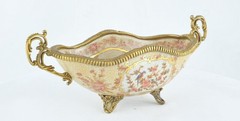 Art Deco Style Bowl Soapdish Flower Art Nouveau Style Porcelain Porcelain