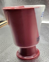 Pythagorean cup Mycenae (translation) ancient Greece city, heavy rare design vtg