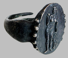 300 BC Ancient Greek Silver Ring Aphrodite goddess love, lust, beauty, pleasure