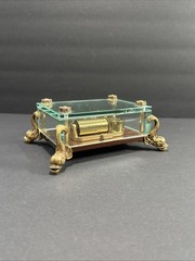 Vintage Original Swiss Reuge Crystal Clear Glass Music Box No 1885 (WORKING!!)