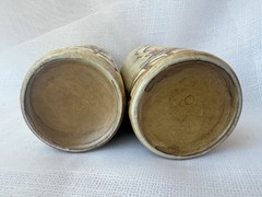 Vintage Dutch Folk Art Ceramic Cups –Ceramarte Brazil for Genin Trudeau Set Of 2