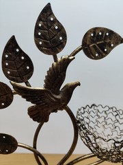 Bronze-Tone Tree Bird Nest Earring Stand Jewelry Tower heavy Duty
