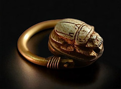 Authentic Ancient Egyptian Antiquities Egyptian Copper scarab Ring Egyptian BC