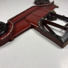 Vintage Sexton Cast Metal Iron RED Automobile Wall Art Decoration Hanging Plaque
