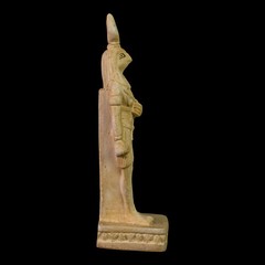 Rare Ancient Egyptian God Khnum Statue – Vintage Desert Stone Figurine BC