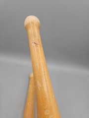 Antique Juggling Pins Wood Exercise Clubs Sportscraft Indian Club VTG Lot Of 3