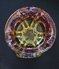 Gorgeous Bohemian Joseph Hospodka for Chribska Glassworks Art Glass Heavy Dish