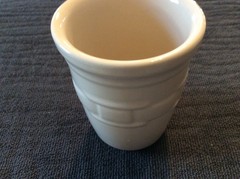 Longaberger Pottery Woven Traditions Ivory Bathroom Tumbler – Awesome!