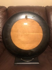 Large 16″ El Zoque Colombian Straw Marquetry Charger – Tamo Folk Art – Bogota