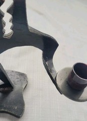 Vintage Original Ivan McLean Cut Steel Metal Sculpture Candle Holder Heart 1998